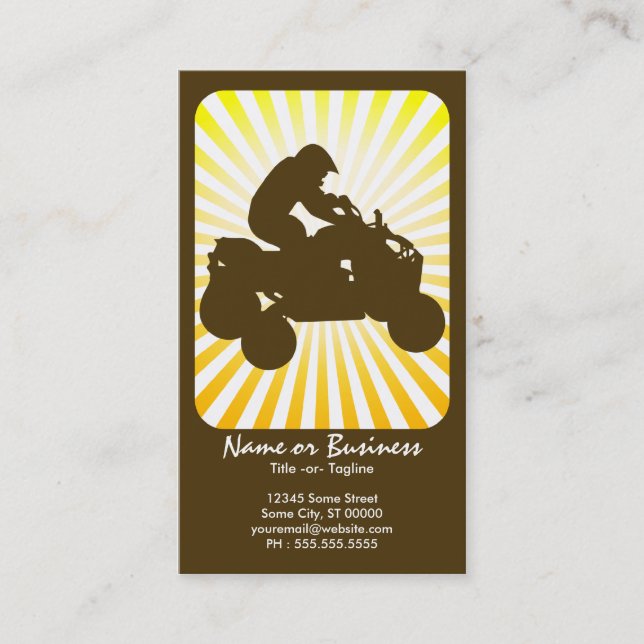 atv : retro rays : business card (Front)