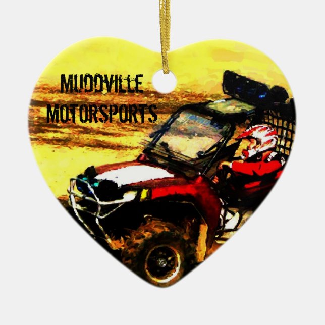 ATV Rider - All Terrain Extreme  Motorsports Ceramic Ornament (Front)