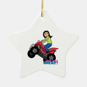 ATV Rider - Medium Ceramic Ornament