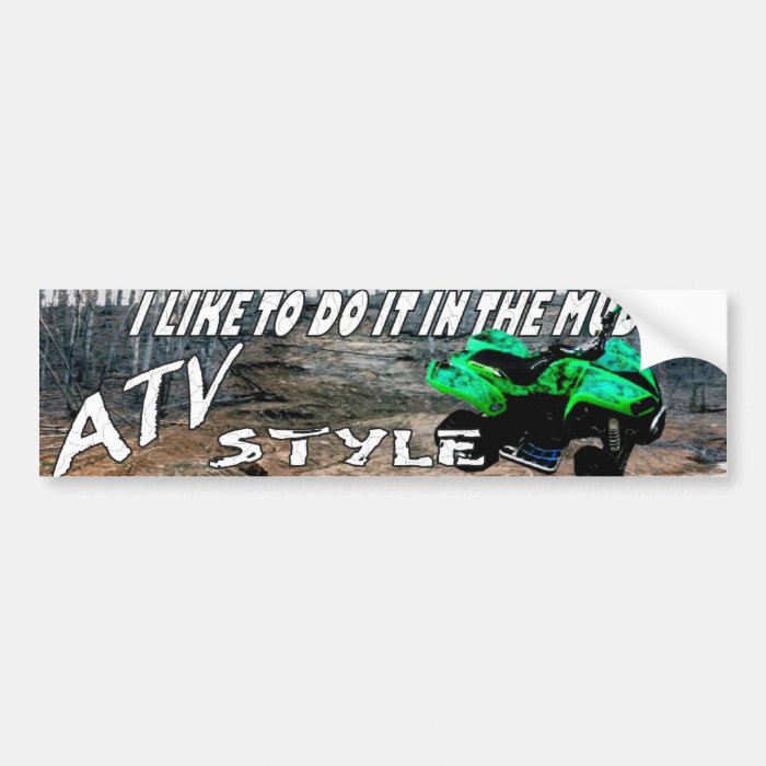 ATV STYLE STICKER BUMPER STICKER