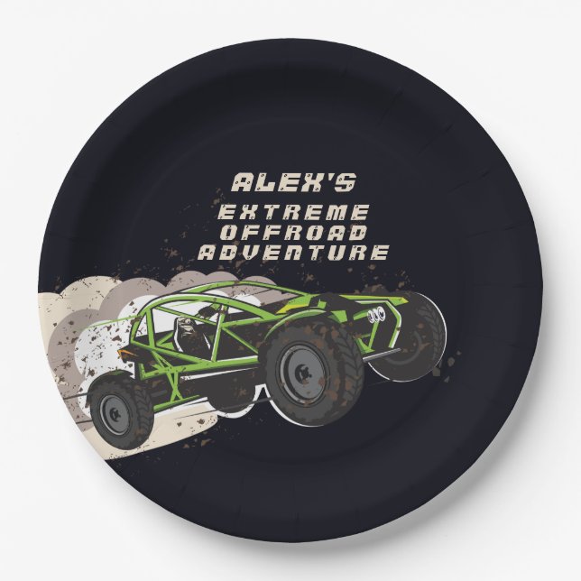 ATV UTV Offroad Adventure Extreme Sports Car Club Paper Plates (Front)