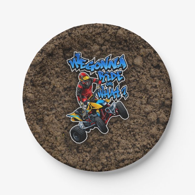 ATV - We Gonna Ride Or What? Paper Plates (Front)