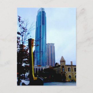 ATX Downtown with Guitar Postcard