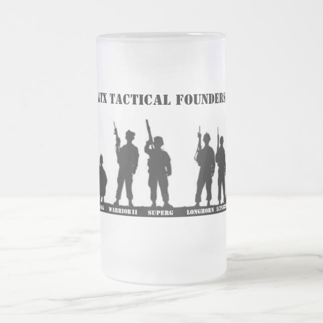 ATX Tactical Founders Glass Frosted Glass Beer Mug (Center)