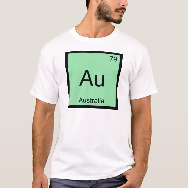 Au - Australia Chemistry Element Symbol Aussie Tee (Front)