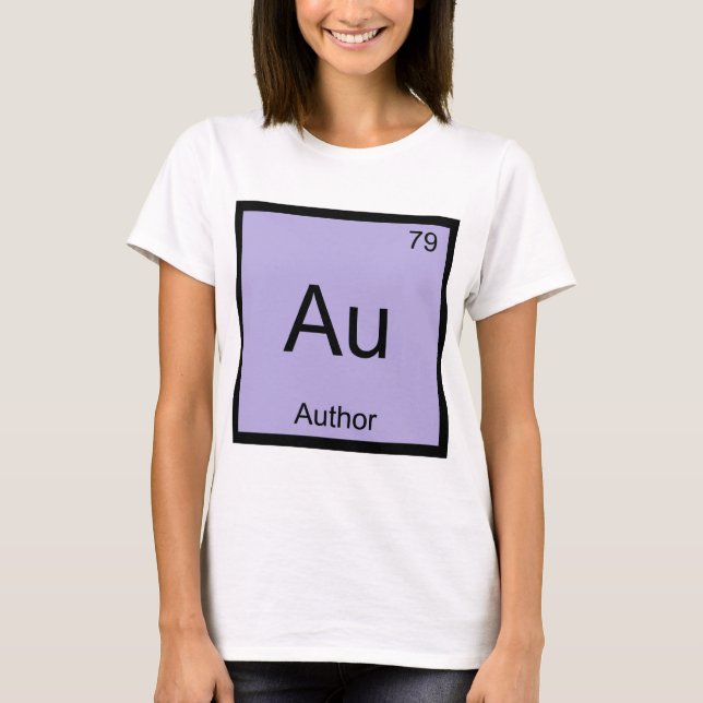 Au - Author Chemistry Element Symbol Book T-Shirt (Front)