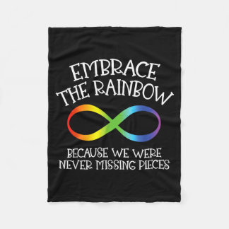 Au Awareness Embrace The Rainbow Infinity Anti Fleece Blanket