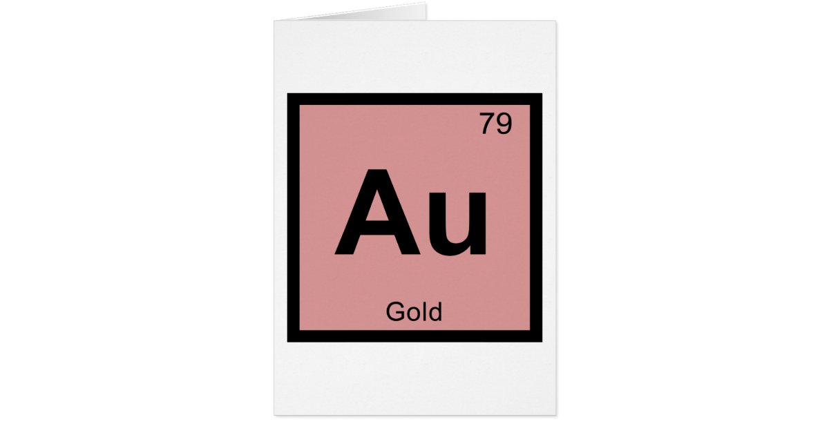 Au - Gold Chemistry Periodic Table Symbol | Zazzle.com