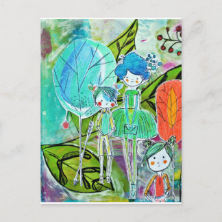 Au jardin postcard