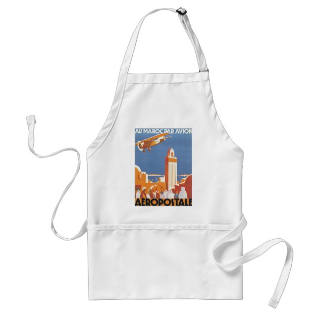 Au Maroc Par Avion Adult Apron (Front)