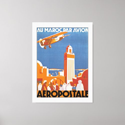 Au Maroc Par Avion Canvas Print