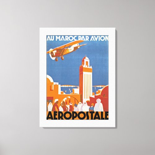Au Maroc Par Avion _ m Canvas Print
