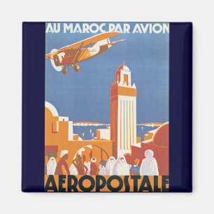 Au Maroc Par Avion Magnet