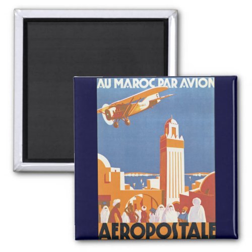 Au Maroc Par Avion Magnet