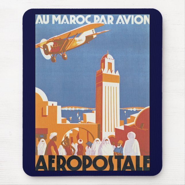 Au Maroc Par Avion Mouse Pad (Front)