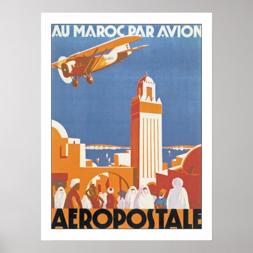Au Maroc Par Avion Poster