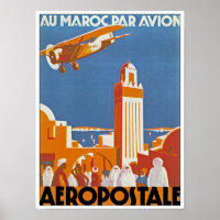 Au Maroc Par Avion Poster