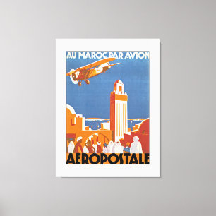 Au Maroc Par Avion - XL Canvas Print