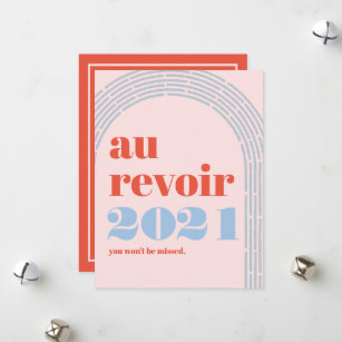 Au Revoir Cards Zazzle