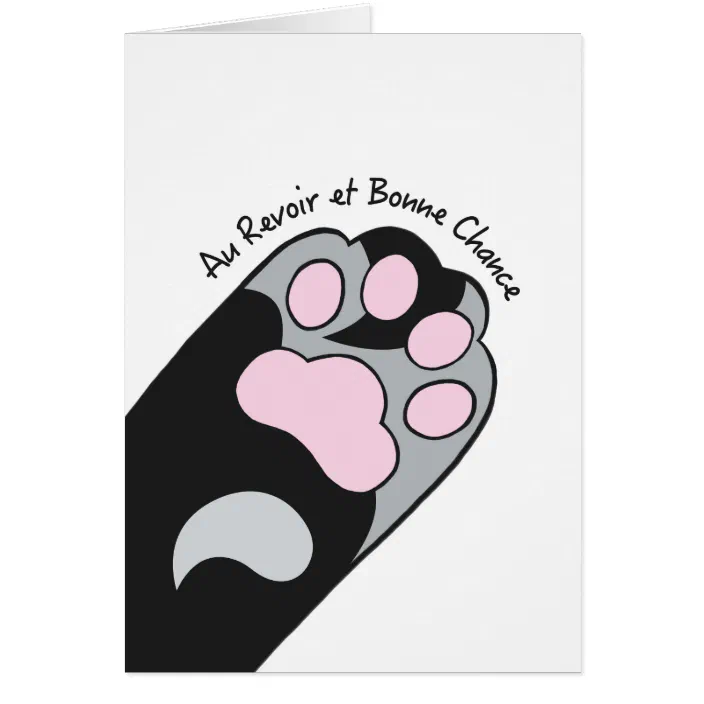 Au Revoir Et Bonne Chance Card Zazzle Com