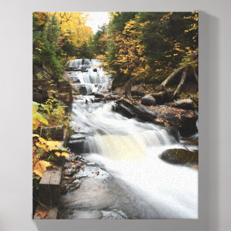 Au Sable Falls Pictured Rocks Michigan Canvas Photo Tile