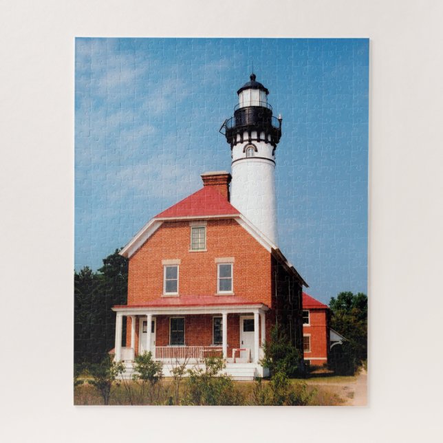 Au Sable Point Lighthouse Jigsaw Puzzle (Vertical)