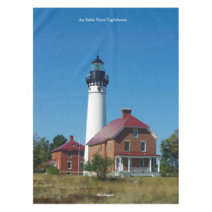 Au Sable Point Lighthouse Tablecloth