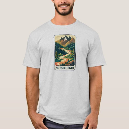 Au Sable River Michigan Colors T_Shirt