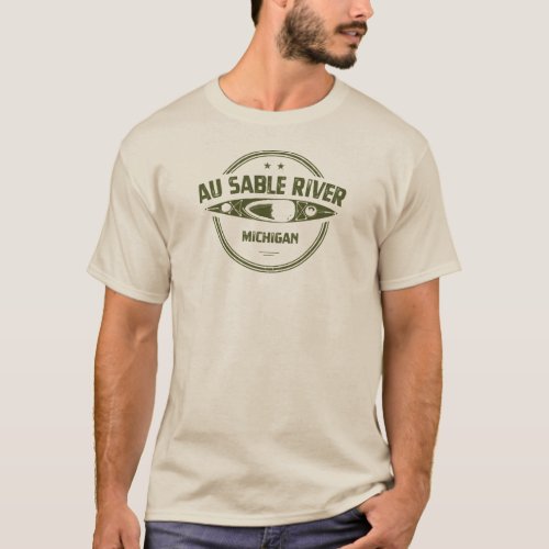 Au Sable River Michigan Kayaking T_Shirt