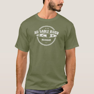 Au Sable River Michigan Kayaking T-Shirt