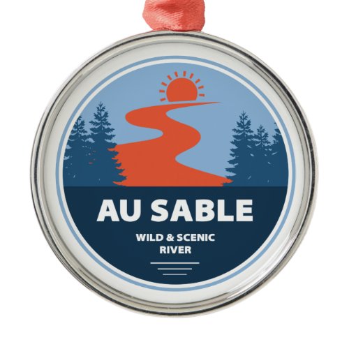 Au Sable Wild And Scenic River Metal Ornament