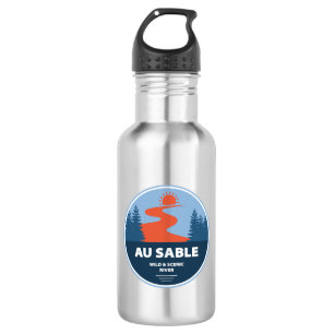 Au Sable Wild And Scenic River Stainless Steel Water Bottle