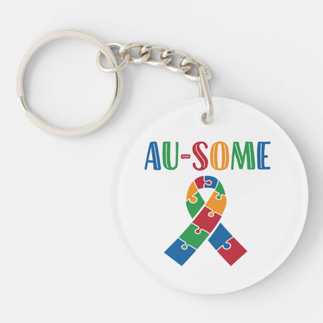 Au-Some Autism Awareness Keychain (Front)