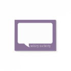 Aubergine and White Talk Bubble Personalized Name