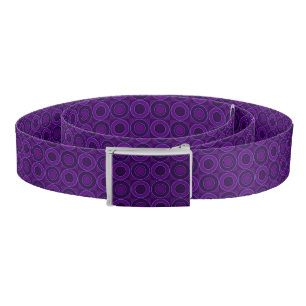 Aubergine Donut Check Belt