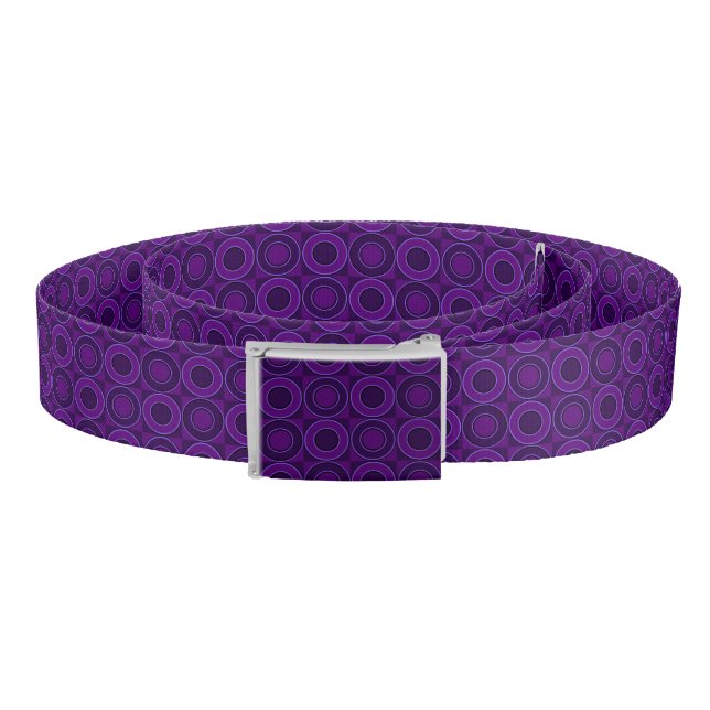 Aubergine Donut Check Belt (Coil)