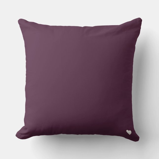 Aubergine Eggplant Deep Purple Throw Pillow (Front)