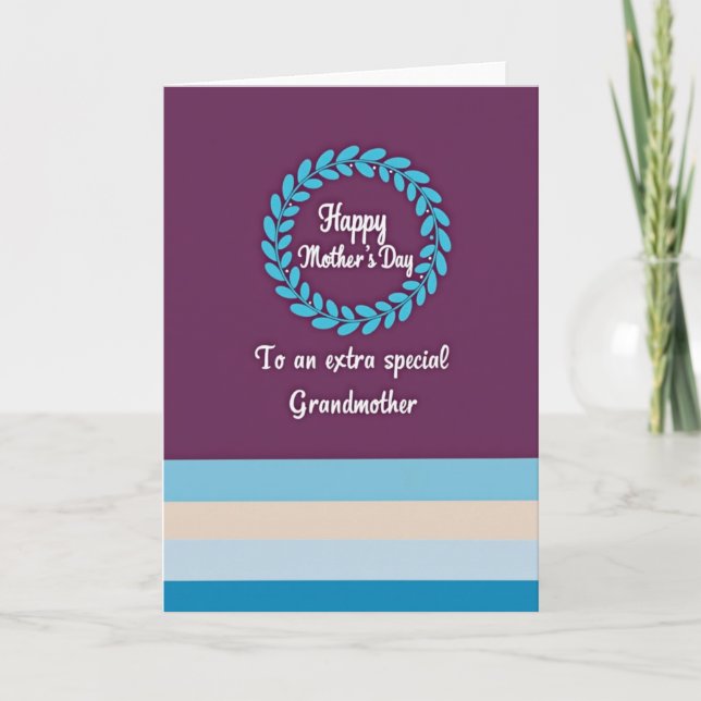 Aubergine Floral Mothers Day Card (Front)