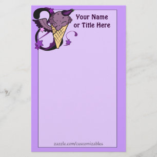 Aubergine Ice Cream Stationery