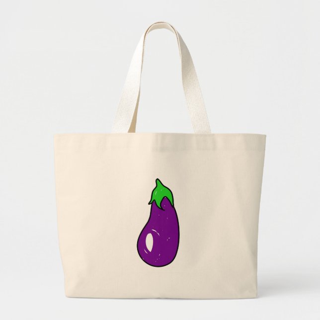 aubergine large tote bag (Front)