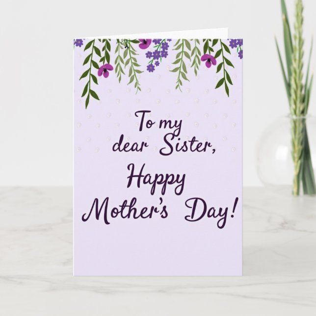 Aubergine Mothers Day Card (Front)