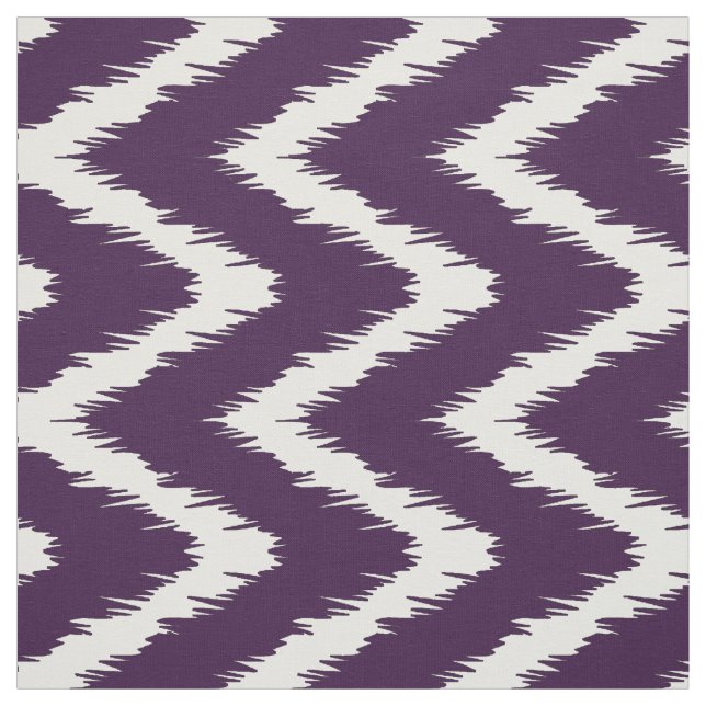 Aubergine Southern Cottage Chevrons Fabric (Swatch)