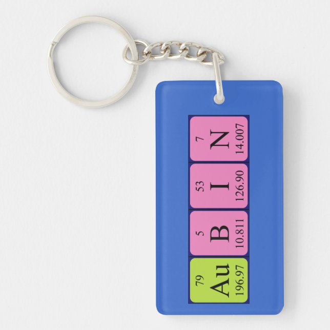 Aubin periodic table name keyring (Front)