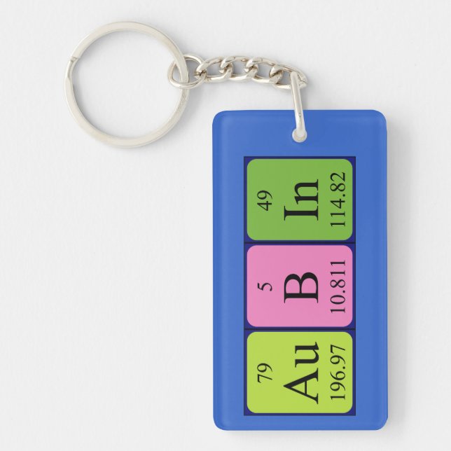 Aubin periodic table name keyring (Front)