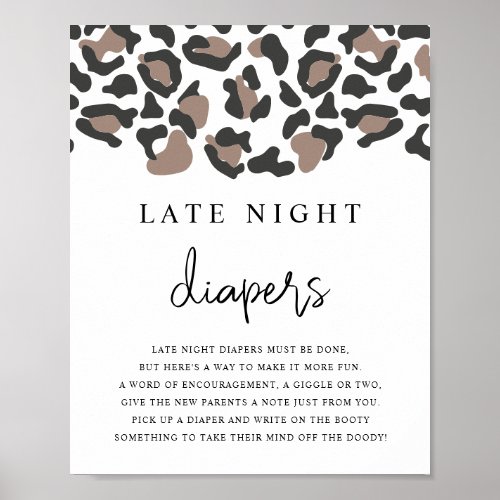 AUBREE Leopard Print Late Night Diapers Game