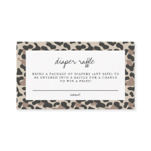 AUBREE Leopard Print Safari Baby Diaper Raffle Place Card