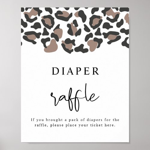 AUBREE Leopard Print Safari Diaper Raffle Game 