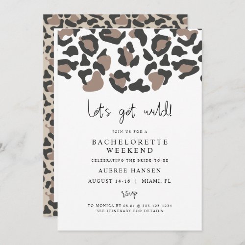 AUBREE Leopard Print Wild Bachelorette Itinerary