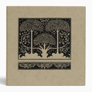 Aubrey Beardsley Art Nouveau Tree Pattern Print 3 Ring Binder