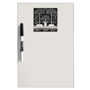 Aubrey Beardsley Art Nouveau Tree Pattern Print Dry Erase Board